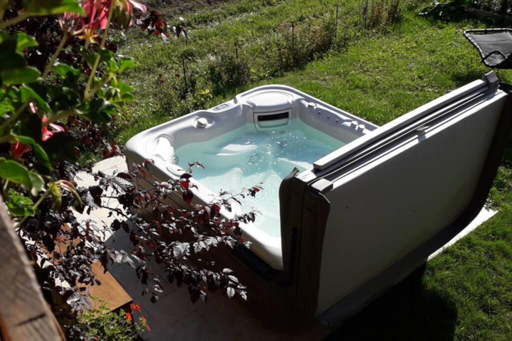 A4 Km De Megeve Tres Joli Studio Avec Jacuzzi ,Vue Sur Les Montagnes Au Calme Praz-sur-Arly Kültér fotó