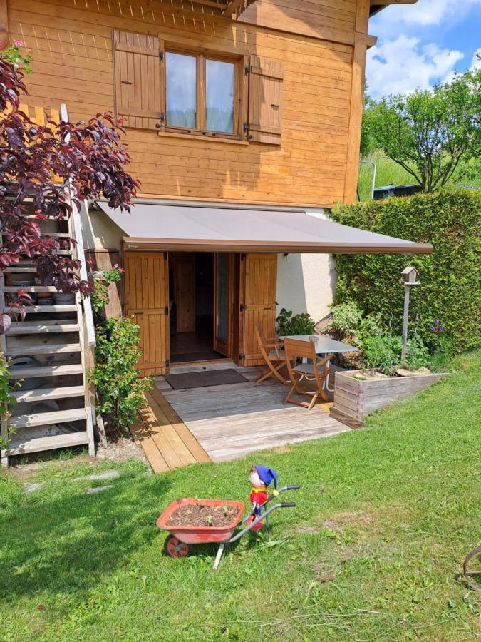 A4 Km De Megeve Tres Joli Studio Avec Jacuzzi ,Vue Sur Les Montagnes Au Calme Praz-sur-Arly Kültér fotó